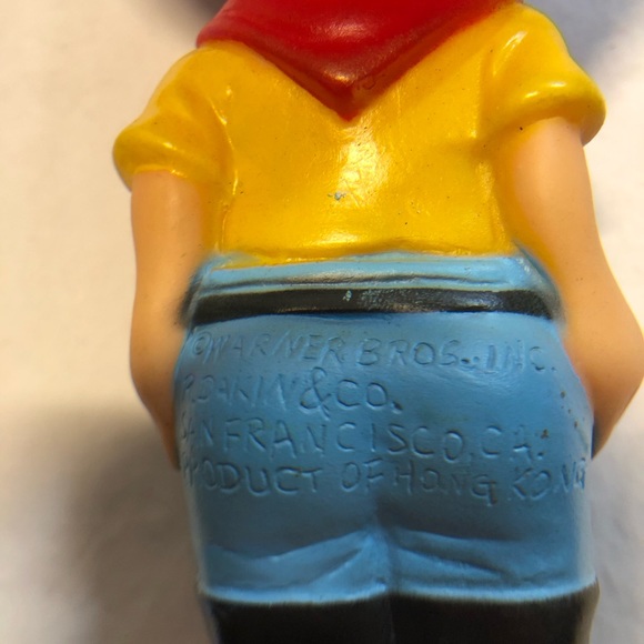 Vintage Yosemite Sam Rubber Squeaky Toy R Dakin & Co Warner Bros Looney Tunes - Picture 2 of 9